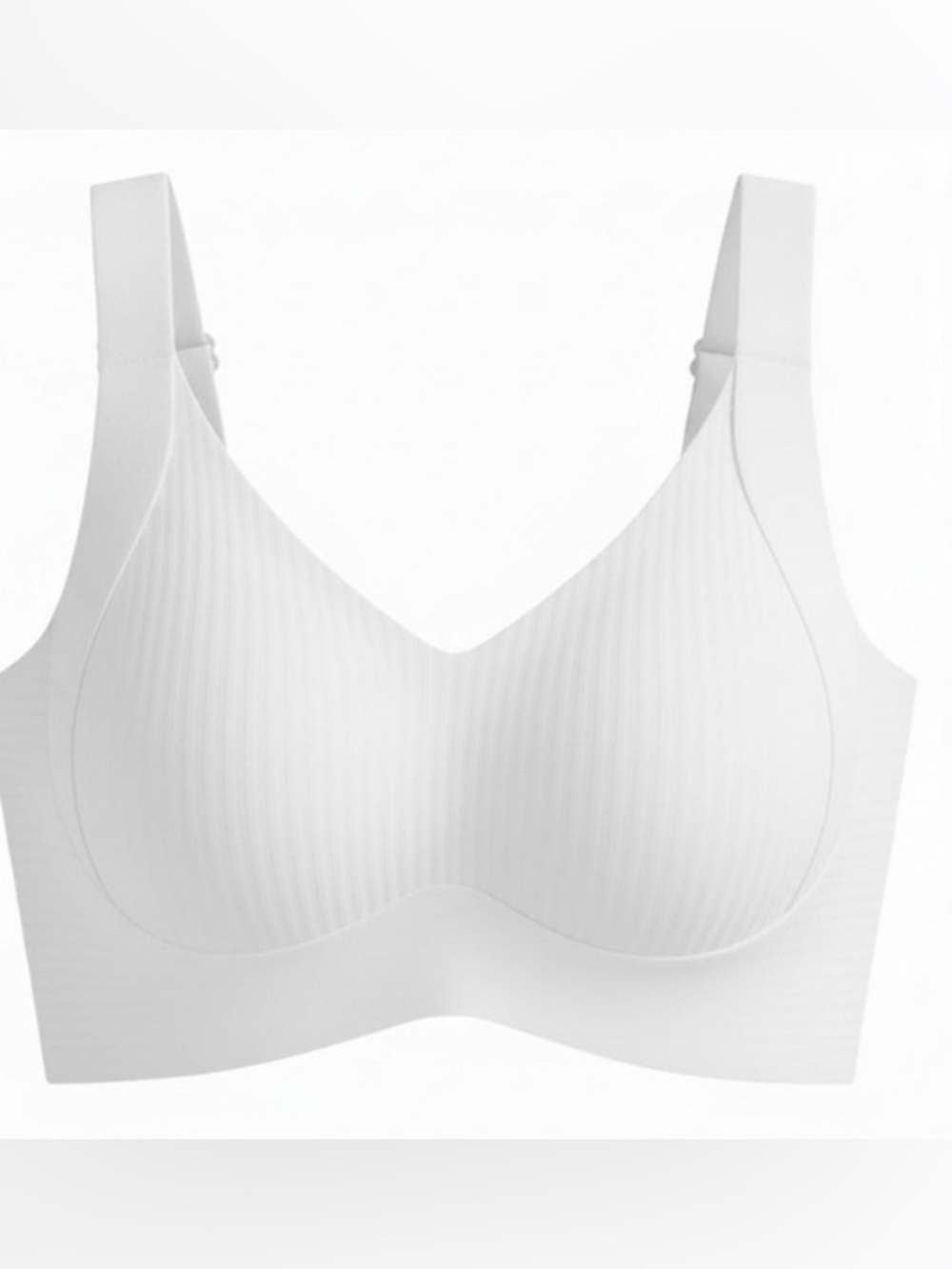 White Seamless Wireless Bra